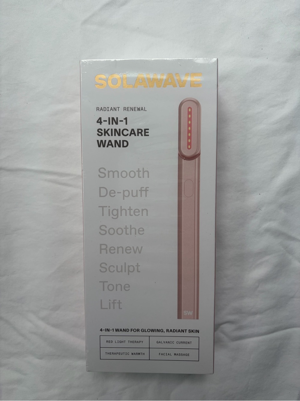 Solawave 4-in-1 Skincare Wand - Rose gold new sealed in box